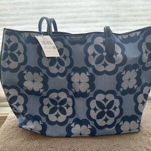 Kate Spade Women's Ig Monogram KF650 Oversized Flower Tote  BNWT